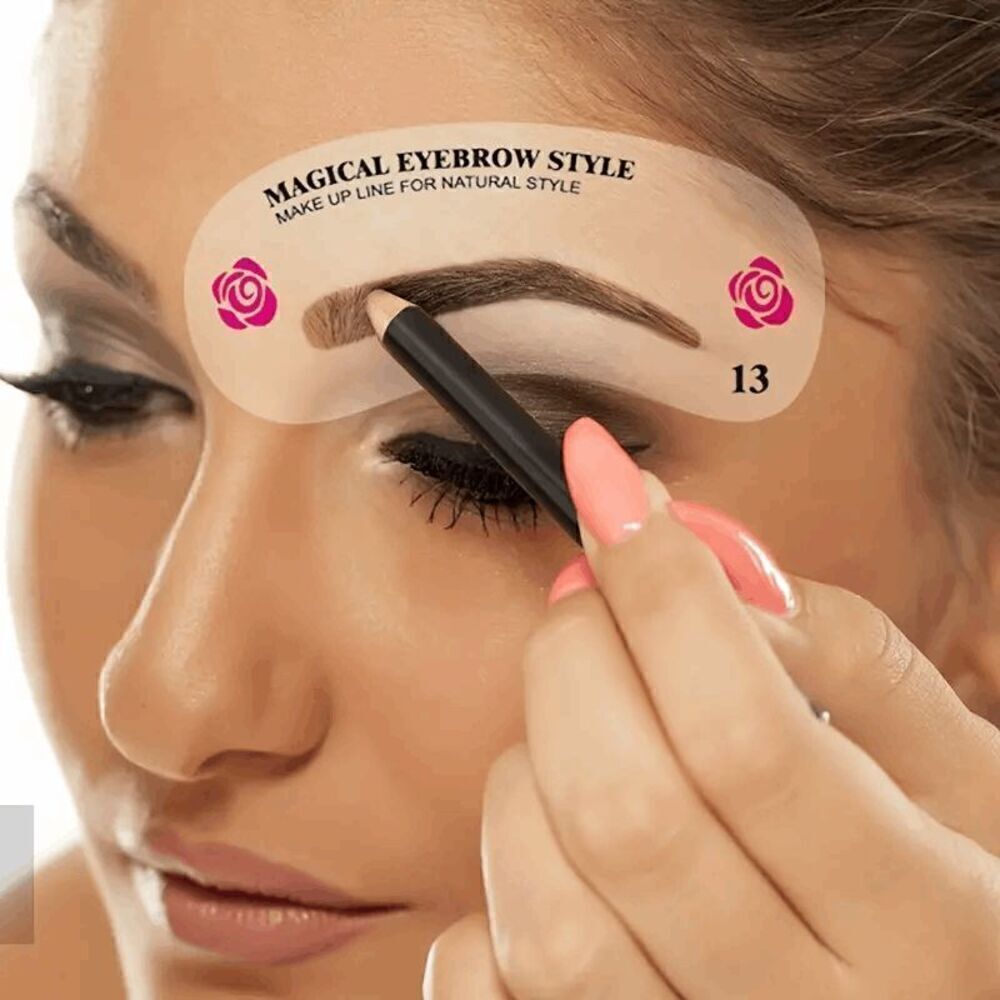 Perfect Eyebrow Stencil Reusable Kit - 24 Different Choices